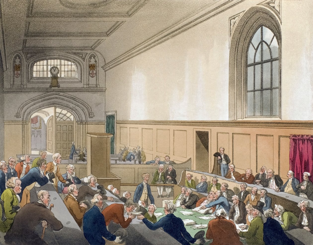 Mikrokosmos Londynu, początek XIX wieku (druk) autorstwa Thomas (after) Rowlandson