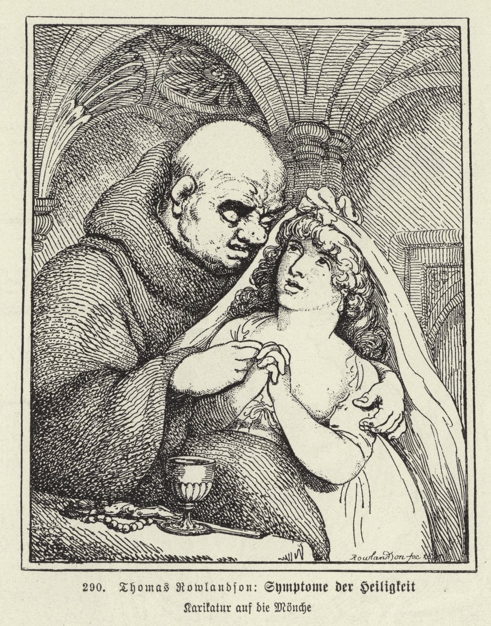Symptomy świętości (litografia) autorstwa Thomas (after) Rowlandson