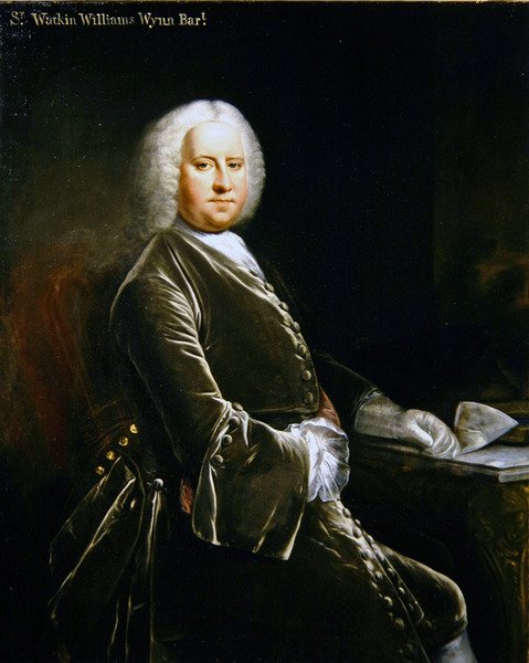 Portret Sir Watkina Williamsa Wynna, 3. Bt., koniec lat 30. XVIII w. (olej na płótnie) autorstwa Thomas (attr. to) Frye