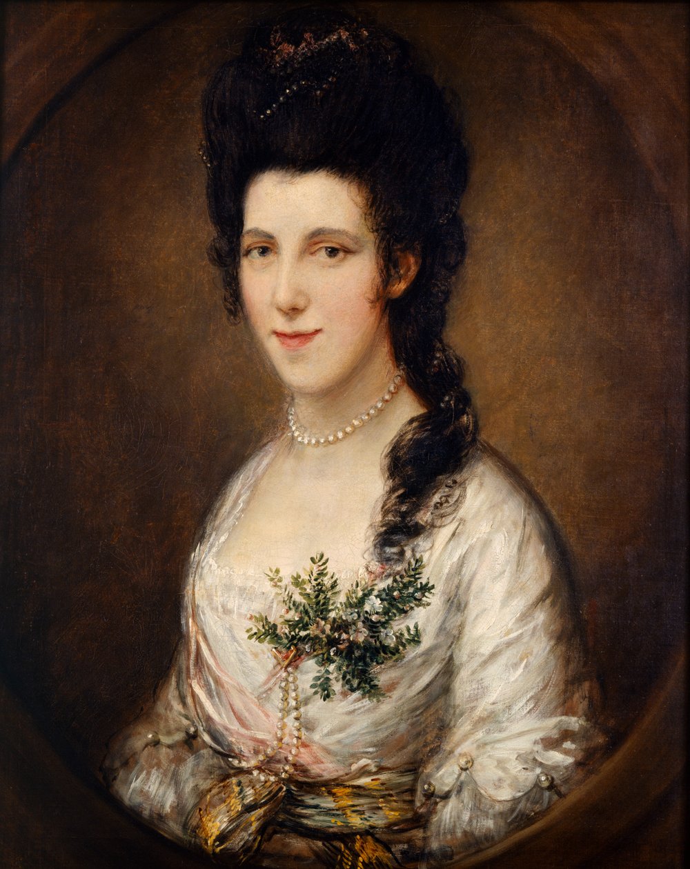 Portret damy (olej na płótnie) autorstwa Thomas (attr. to) Gainsborough