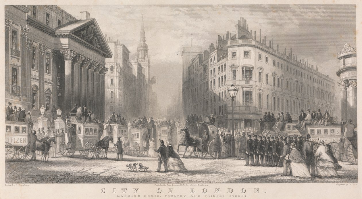 City of London, Mansion House, Poultry i Prince