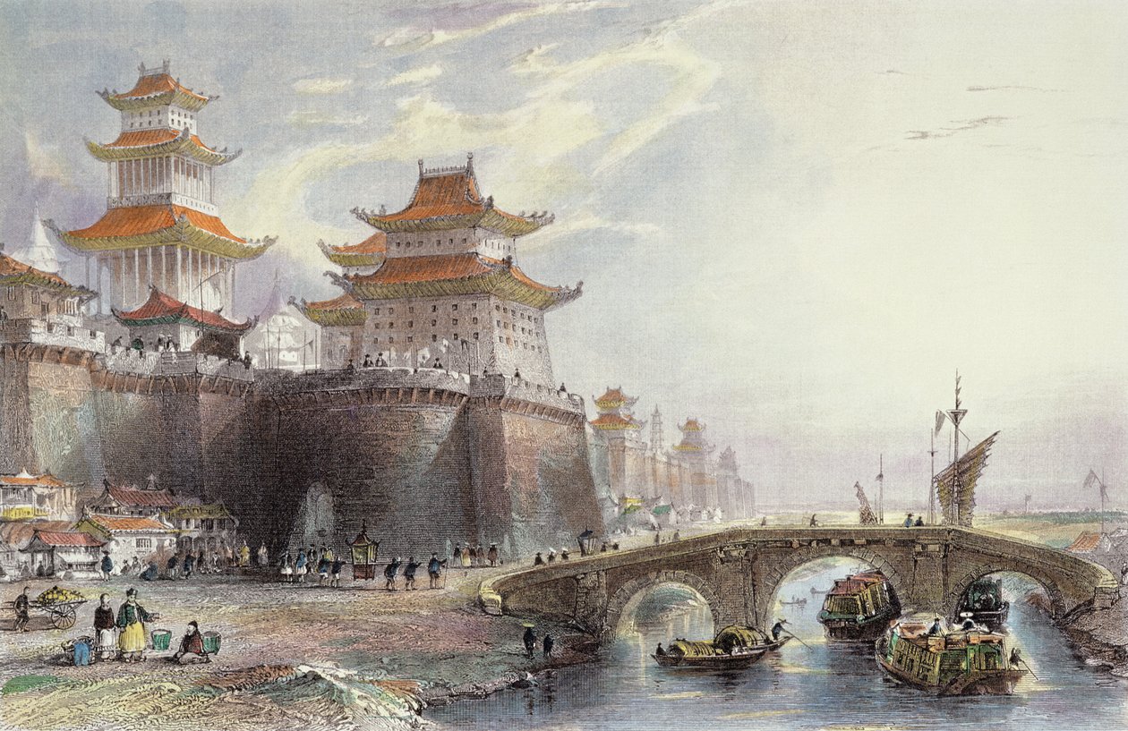 Zachodnia Brama Pekinu, ok. 1850 autorstwa Thomas Allom