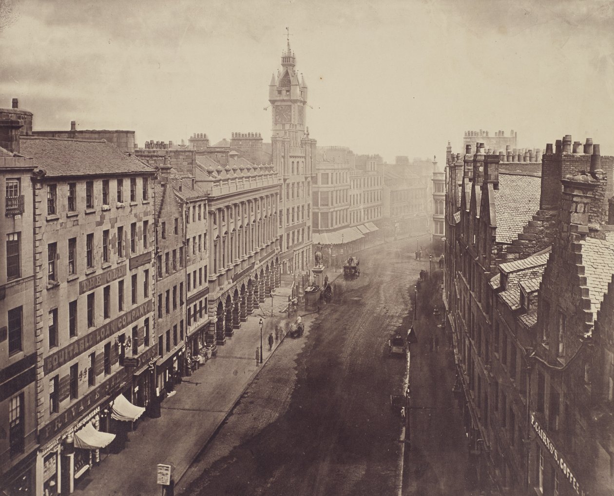 Trongate, od Tron Steeple. autorstwa Thomas Annan