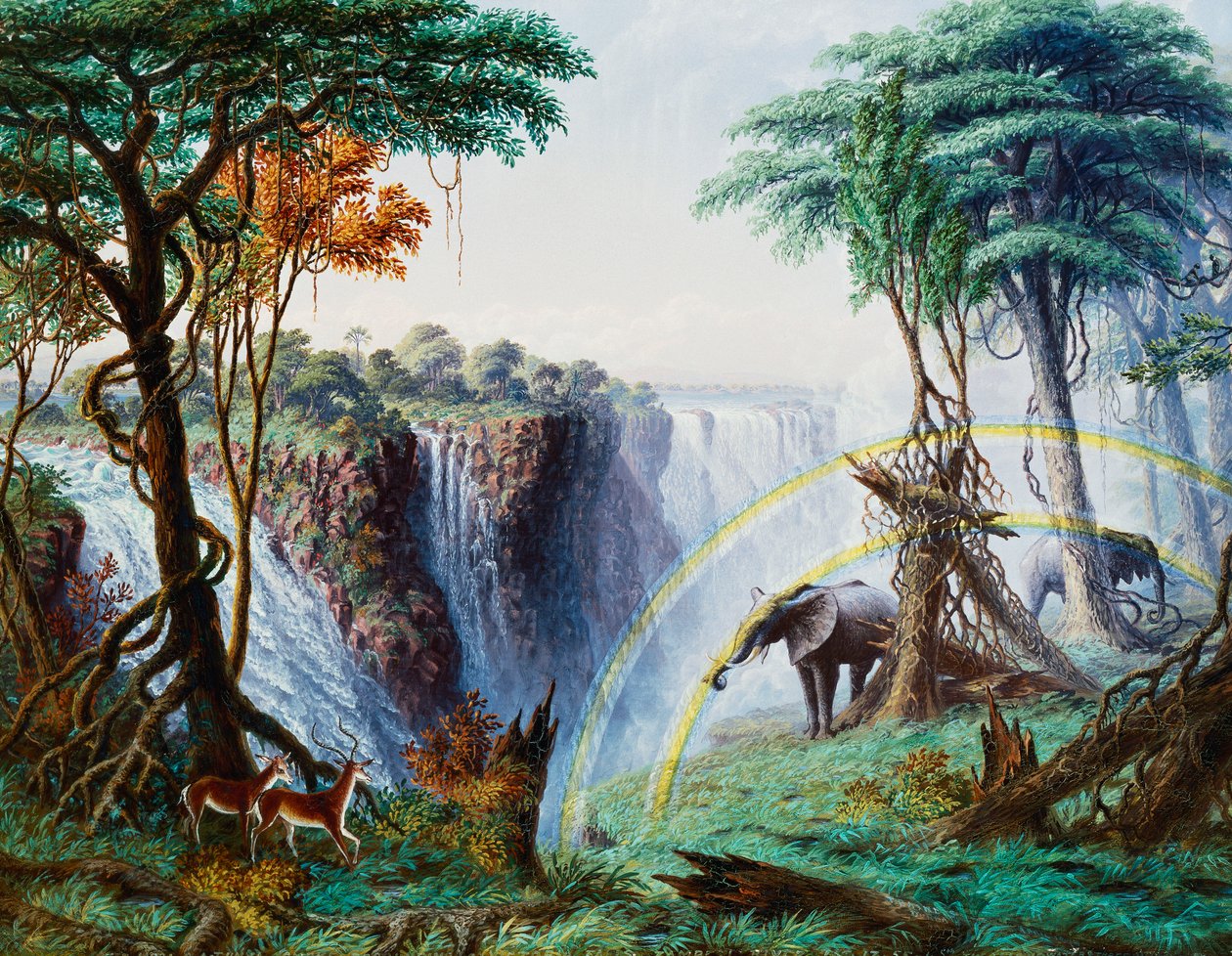 Mosi-O-A-Tunya autorstwa Thomas Baines