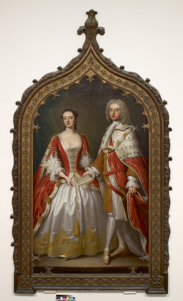 Thomas Fermor, 1. hrabia Pomfret i Henrietta Louisa, hrabina Pomfret, ok. 1750 autorstwa Thomas Bardwell