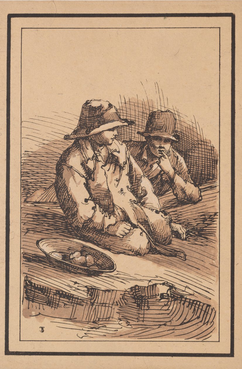 Postacie rustykalne: Dwóch chłopców, 1801. autorstwa Thomas Barker