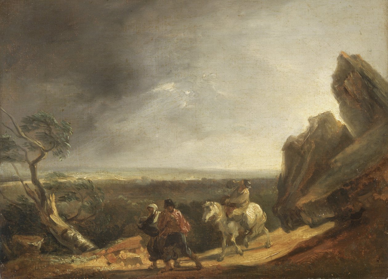 Burza (olej na płótnie) autorstwa Thomas Barker of Bath
