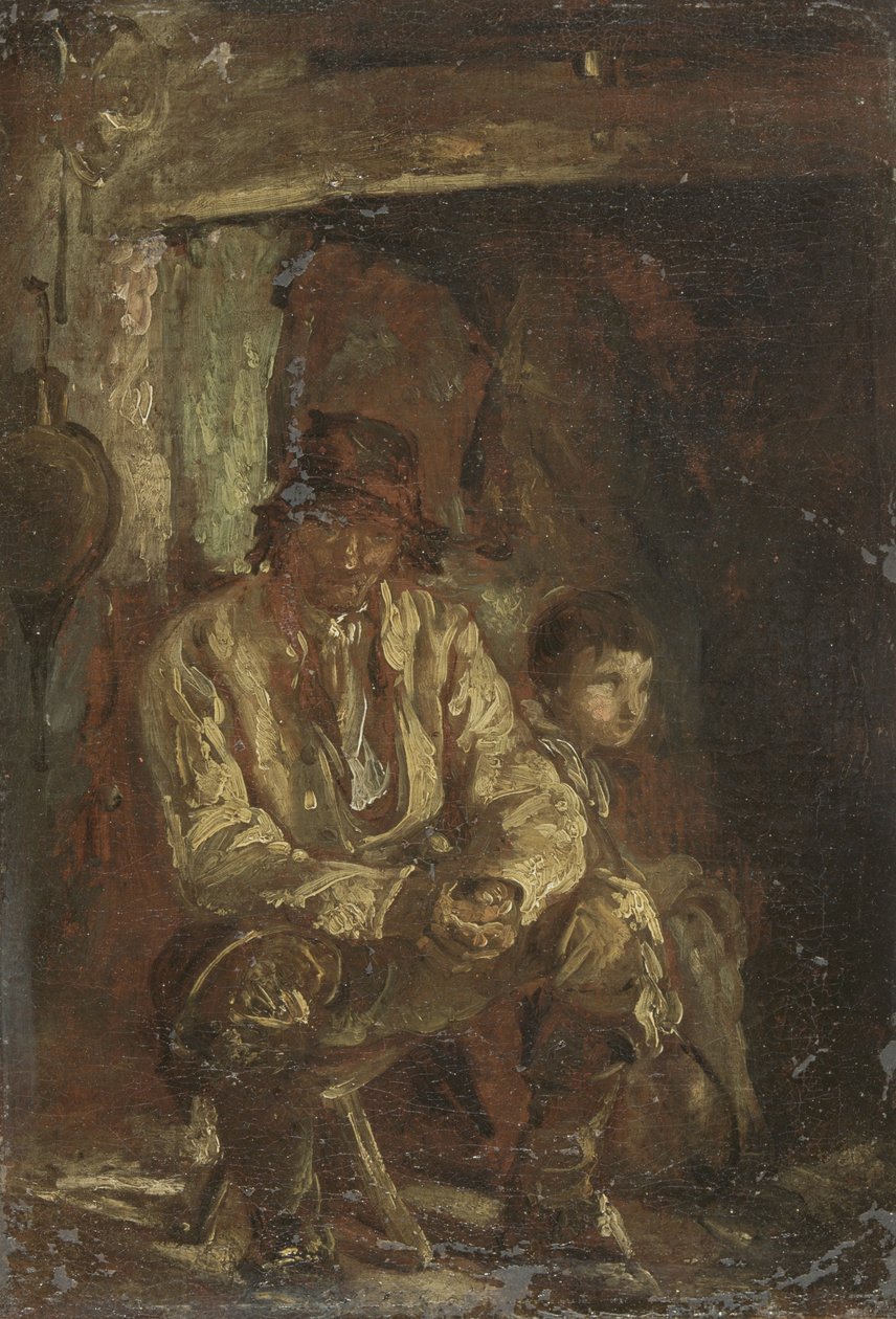 Drwal i jego syn (olej na płótnie) autorstwa Thomas Barker of Bath