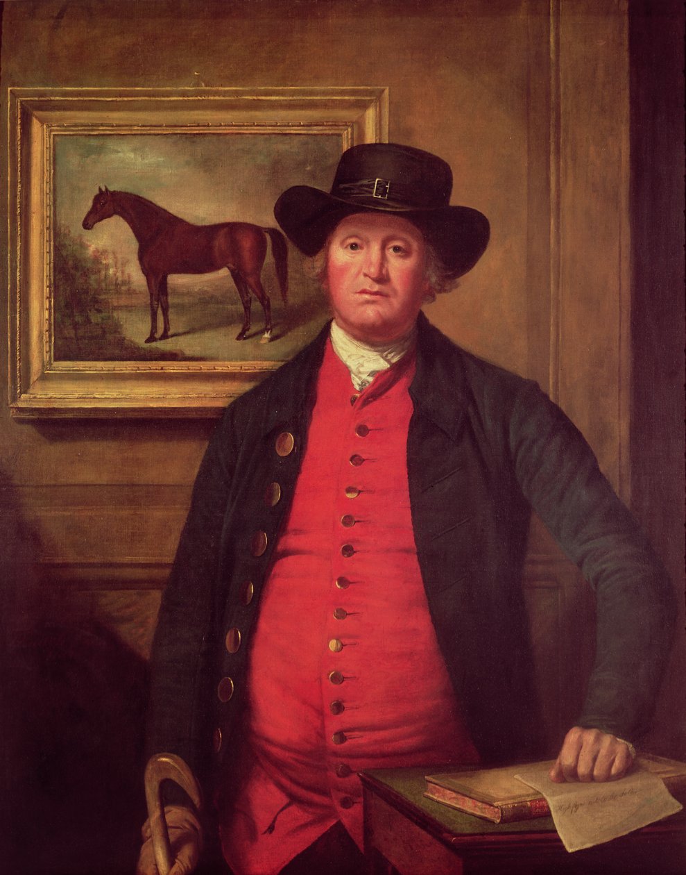 Richard Tattersall (1724-95) z "Highflyer" w tle autorstwa Thomas Beach