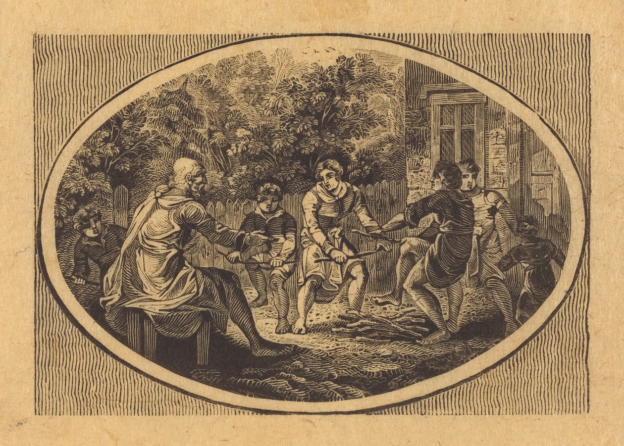 Der alte Mann und seine Söhne autorstwa Thomas Bewick