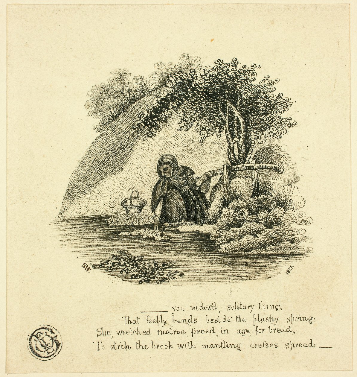 ...Ty samotna wdowo autorstwa Thomas Bewick