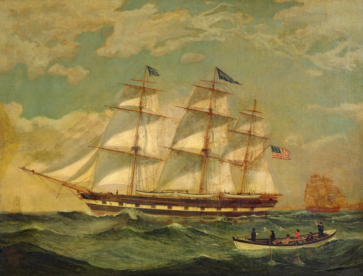 Statek Houqua autorstwa Thomas Birch