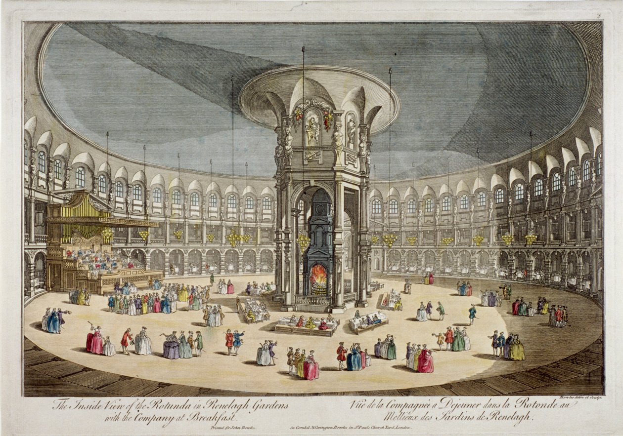 Rotunda w Ranelagh Gardens, Chelsea, Londyn, ok. 1750 autorstwa Thomas Bowles