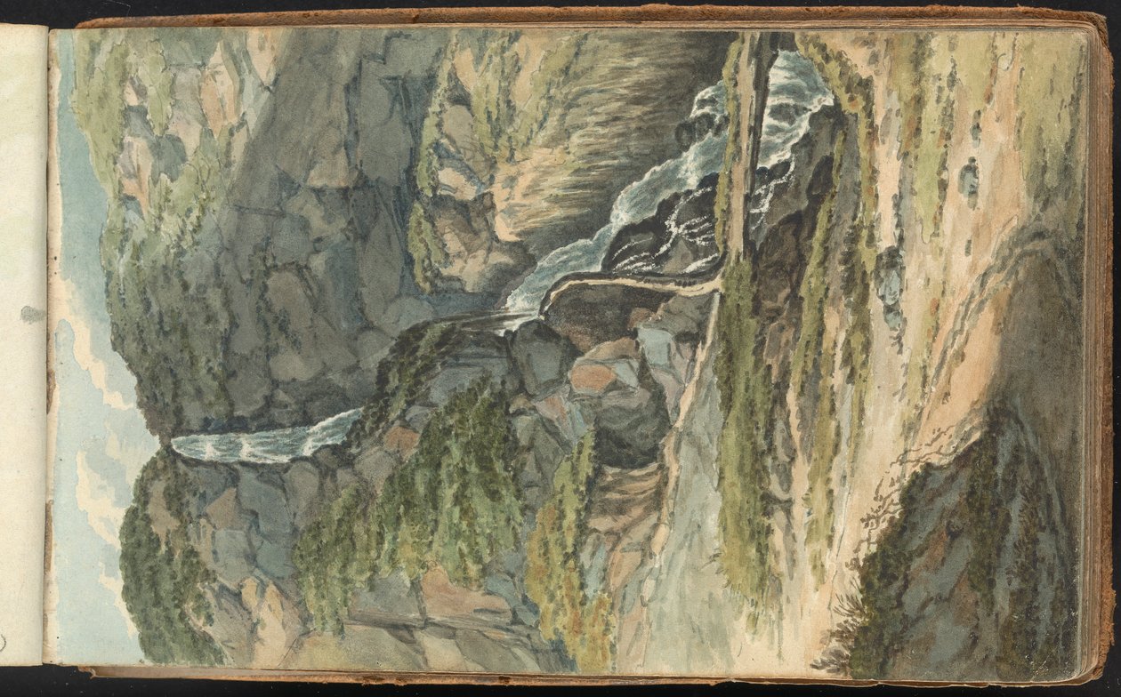 Album Studiów Krajobrazowych i Figurowych. Wodospad autorstwa Thomas Bradshaw