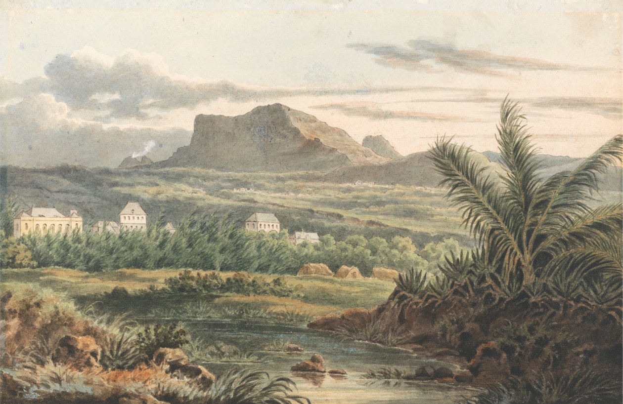 Z plaży w pobliżu Fort Blanc, 4 października 1819 r autorstwa Thomas Bradshaw
