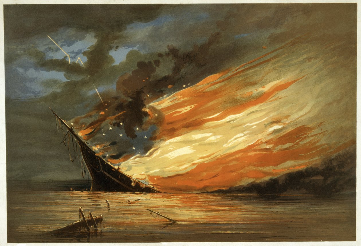 Powrót lub ocalony z wraku, opublikowany ok. 1872 (chromolitho) autorstwa Thomas Brooks