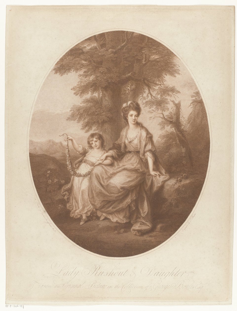 Portret lady Rebeki Northwick i jej córki Anne Rushout Lady Rushout i córka (tytuł na obiekcie) autorstwa Thomas Burke
