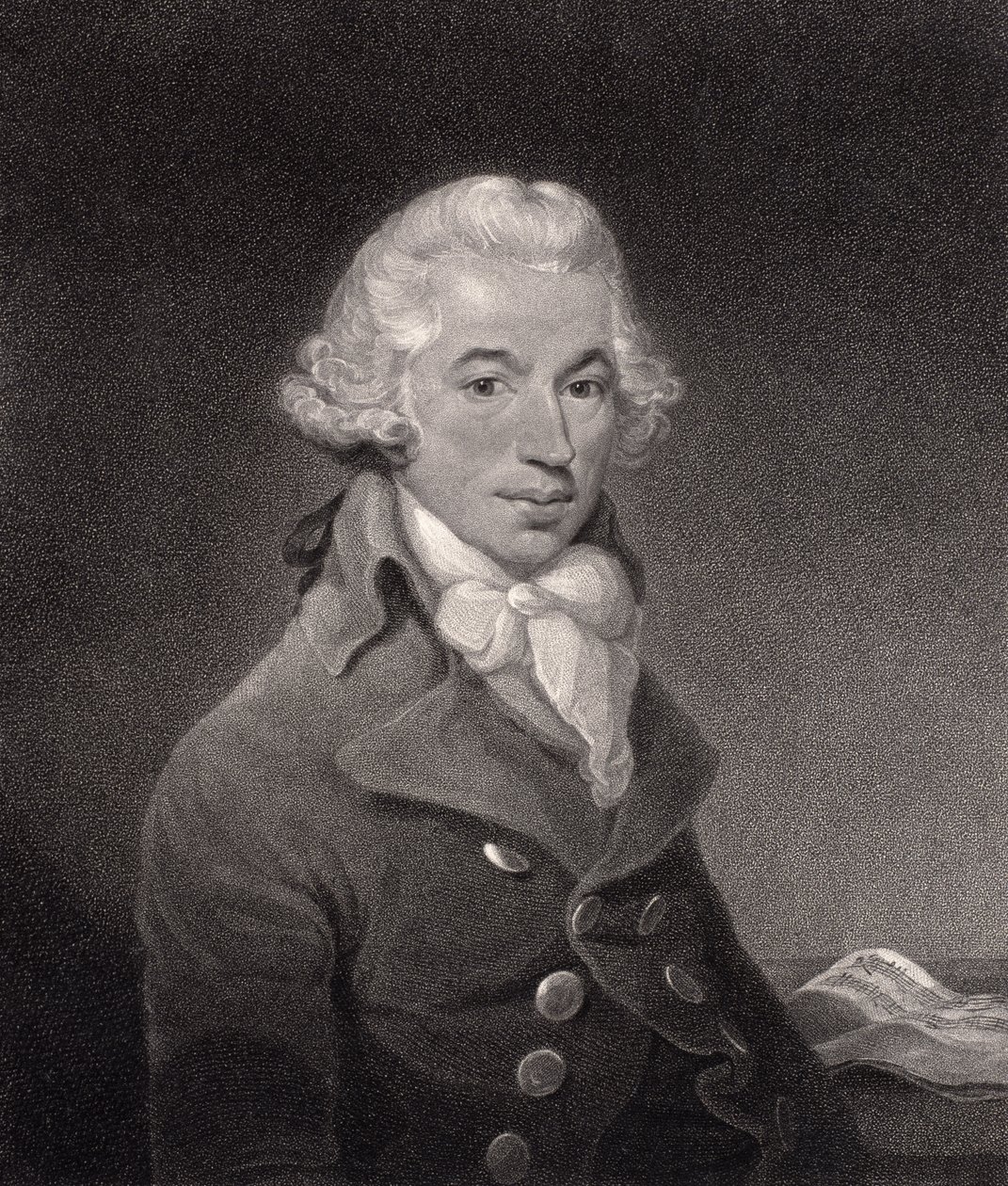 Portret Ignacego Pleyela (1757-1831) grawerowany przez Williama Nutter autorstwa Thomas Bush Hardy