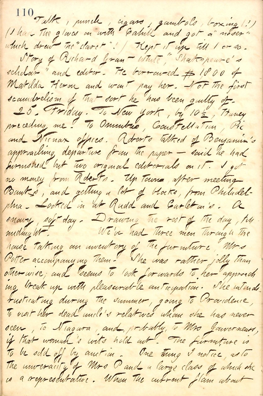 Pamiętniki Thomasa Butlera Gunna - Tom 10, strona 123, 24-25 lutego 1859 r autorstwa Thomas Butler Gunn