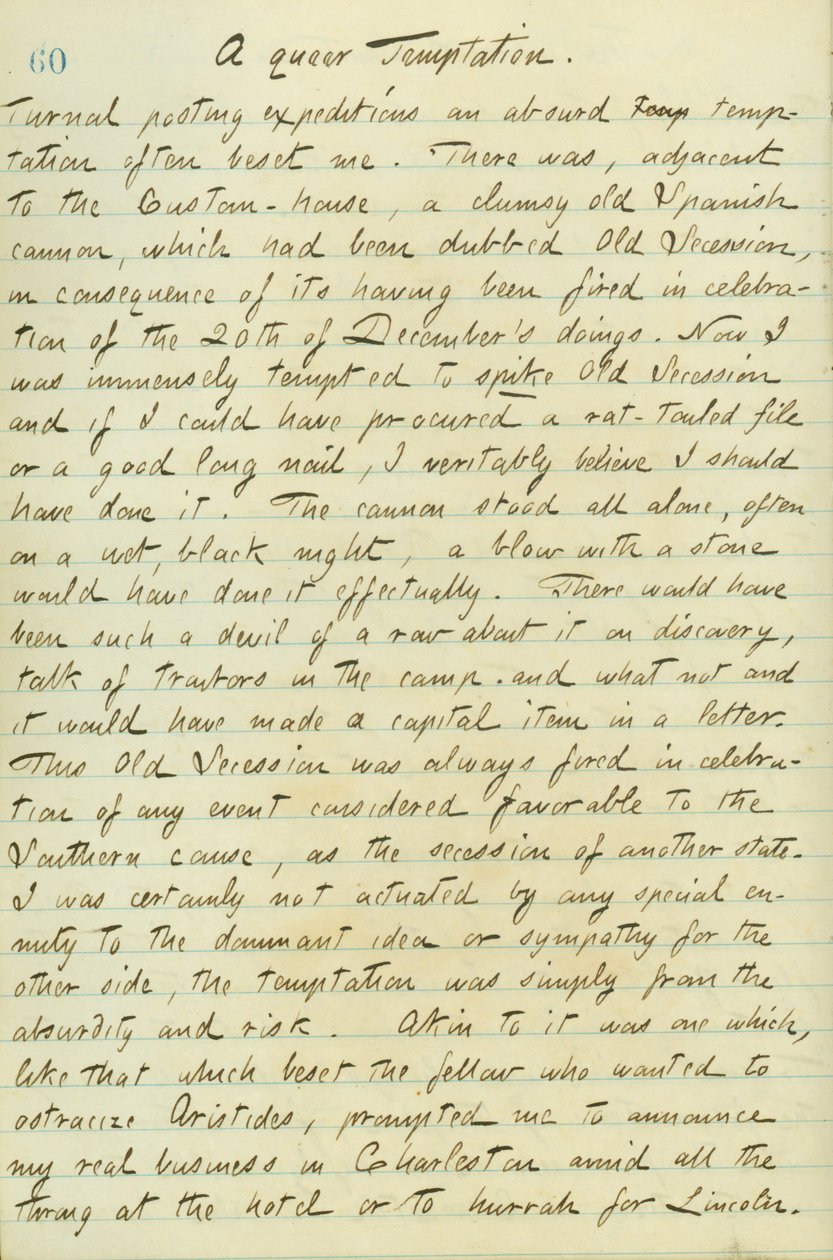 Pamiętniki Thomasa Butlera Gunna - Tom 15, strona 70, 12 stycznia 1861 r autorstwa Thomas Butler Gunn