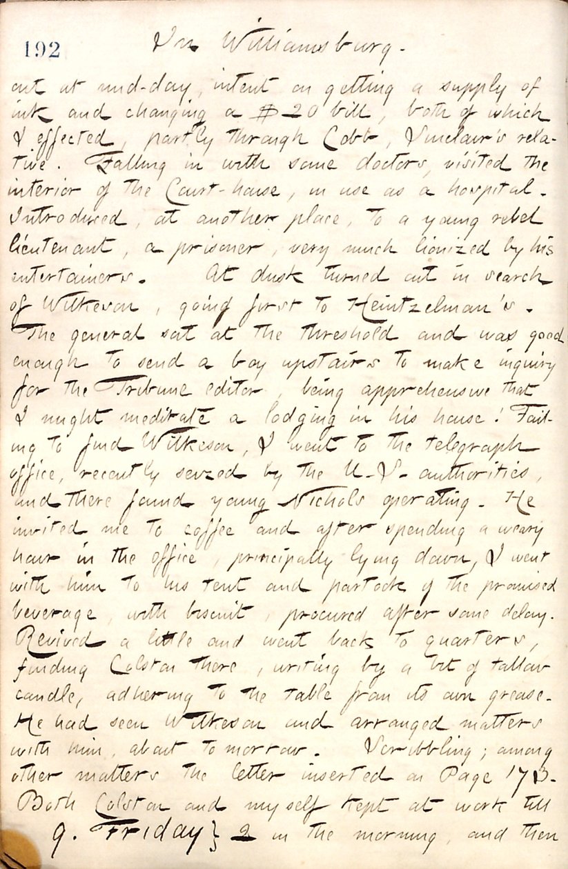 Pamiętniki Thomasa Butlera Gunna - Tom 19, strona 222, 8 maja 1862 r autorstwa Thomas Butler Gunn