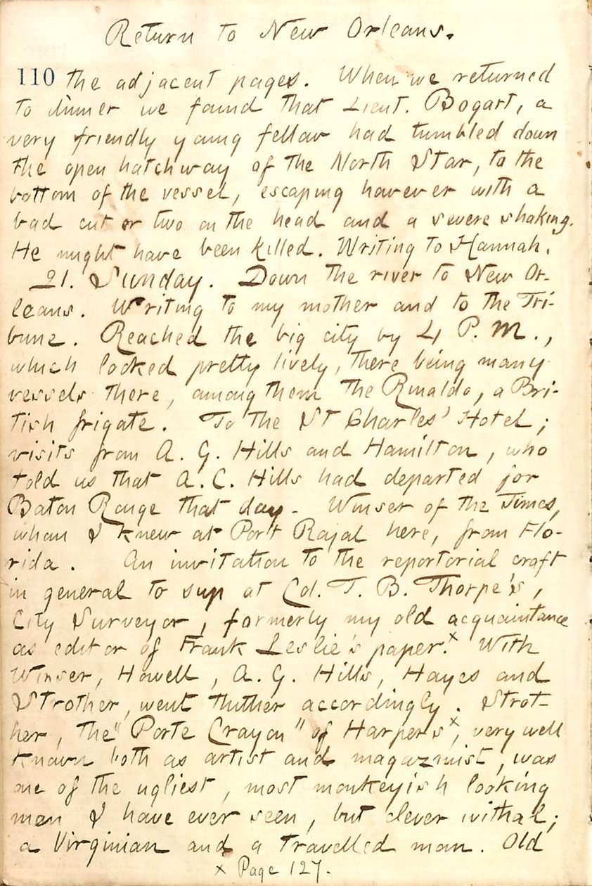 Pamiętniki Thomasa Butlera Gunna - Tom 21, strona 120, 20 grudnia 1862 r autorstwa Thomas Butler Gunn