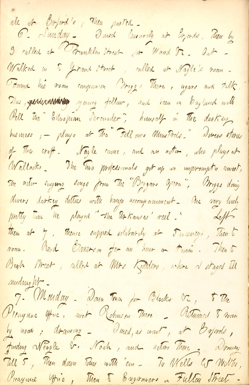 Pamiętniki Thomasa Butlera Gunna - Tom 5, strona 164, 5-7 marca 1853 r autorstwa Thomas Butler Gunn