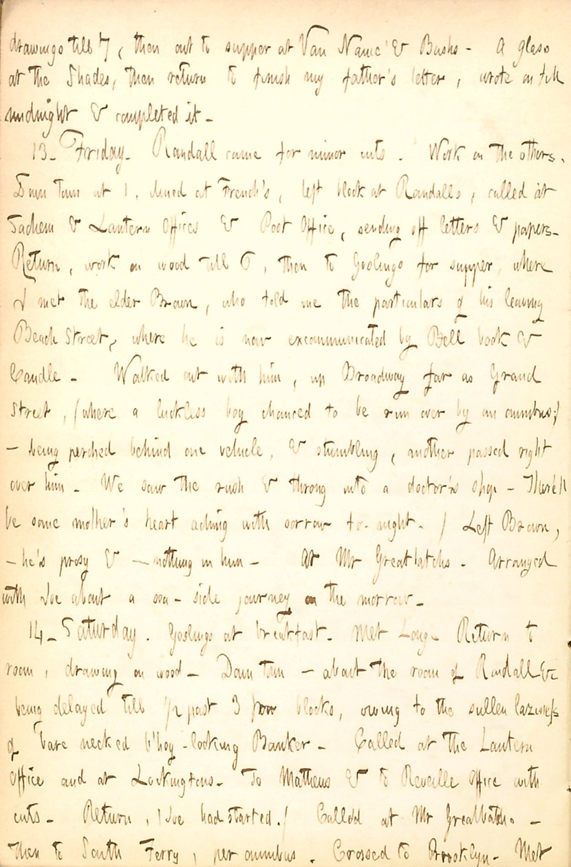 Pamiętniki Thomasa Butlera Gunna - Tom 5, strona 16, 12-14 sierpnia 1852 r autorstwa Thomas Butler Gunn