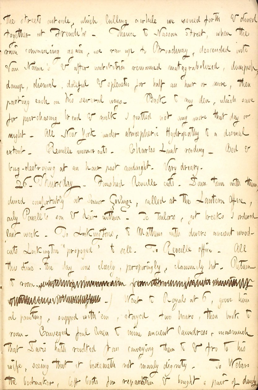 Pamiętniki Thomasa Butlera Gunna - Tom 5, strona 21, 25-26 sierpnia 1852 r autorstwa Thomas Butler Gunn