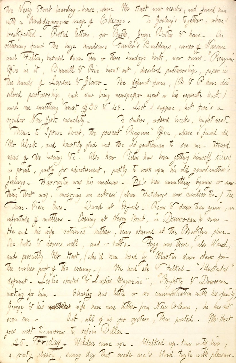 Pamiętniki Thomasa Butlera Gunna - Tom 6, strona 206, 24-25 listopada 1853 r autorstwa Thomas Butler Gunn