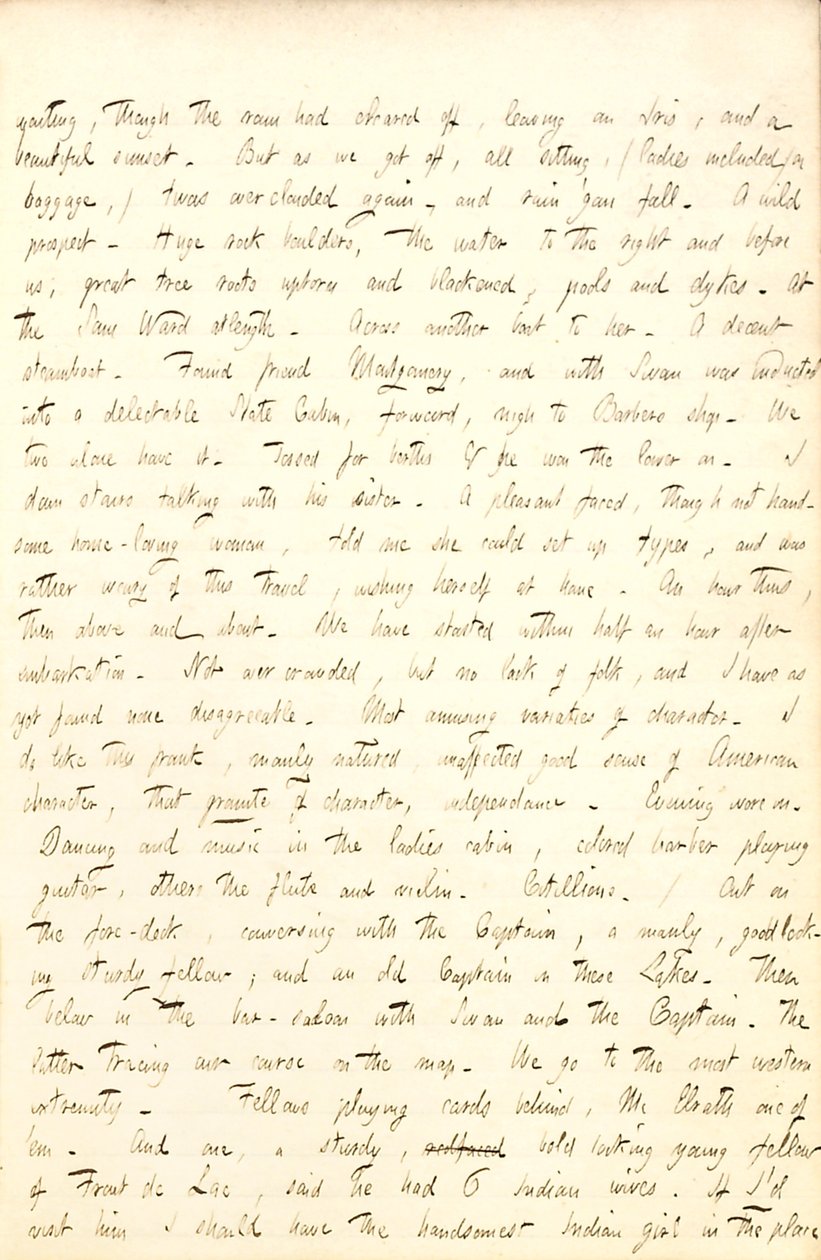 Pamiętniki Thomasa Butlera Gunna - Tom 6, strona 59, 13 sierpnia 1853 r autorstwa Thomas Butler Gunn