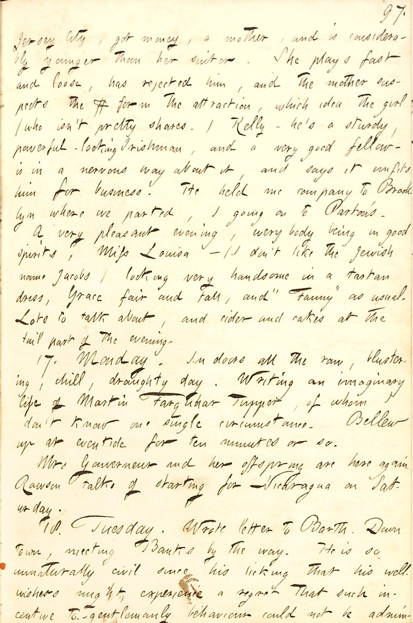 Pamiętniki Thomasa Butlera Gunna - Tom 8, strona 104, 16-18 listopada 1856 r autorstwa Thomas Butler Gunn