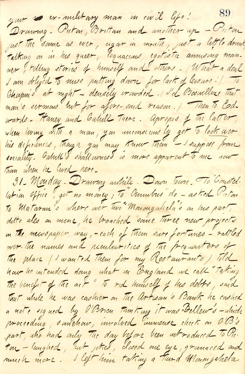 Pamiętniki Thomasa Butlera Gunna: Tom 10, strona 101, 30-31 stycznia 1859 r autorstwa Thomas Butler Gunn