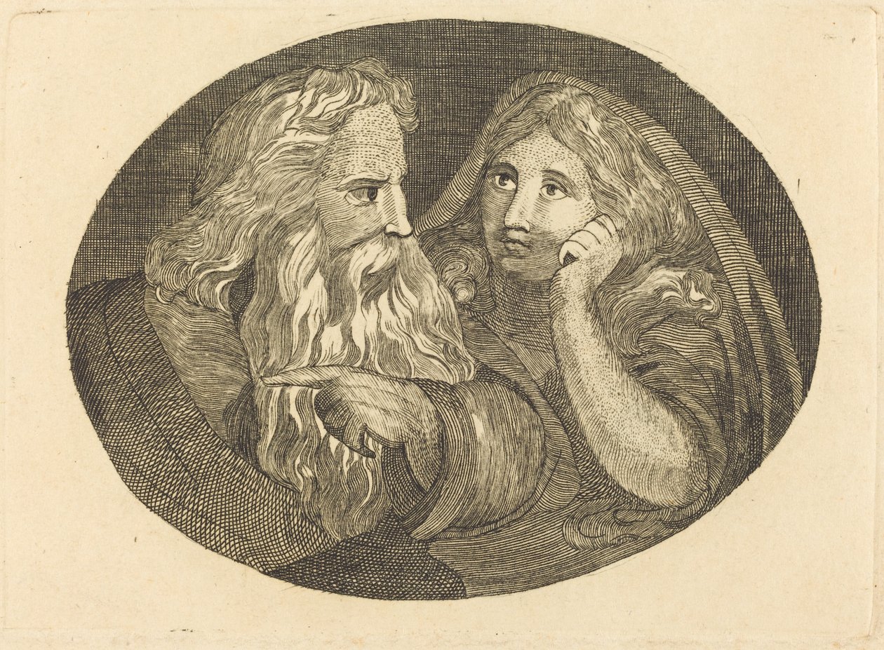 Lear i Cordelia autorstwa Thomas Butts, Jr. after William Blake