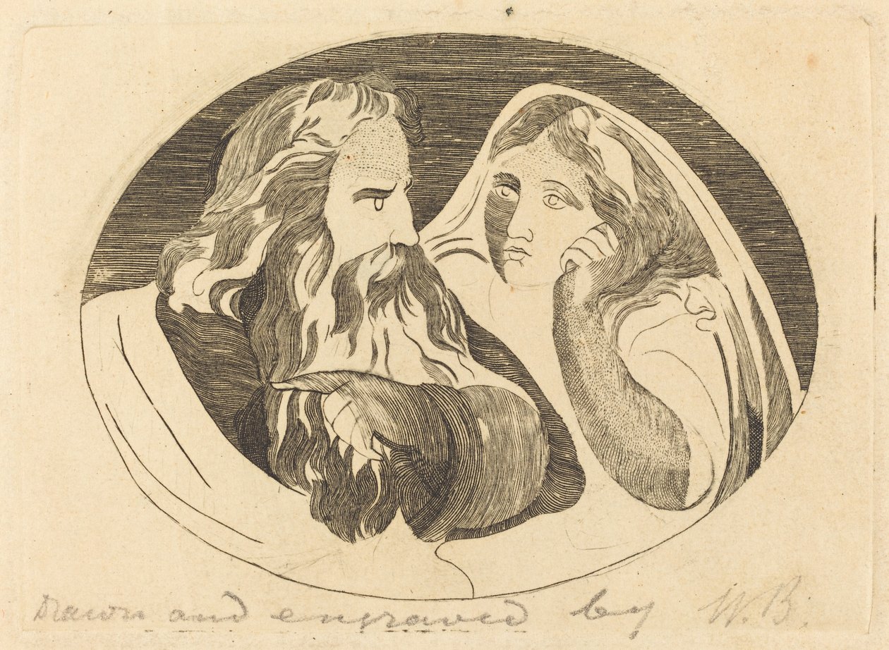 Lear i Cordelia autorstwa Thomas Butts, Jr. after William Blake