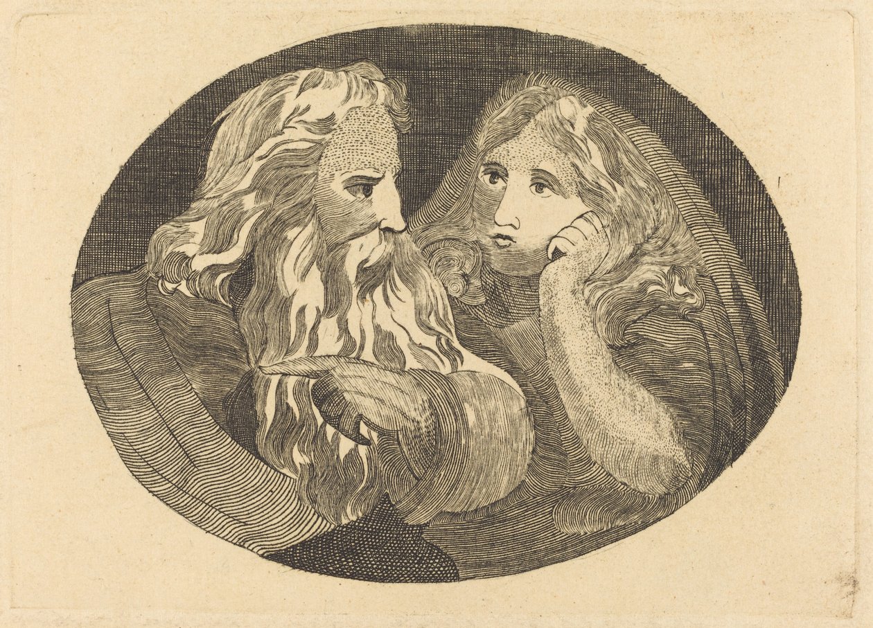 Lear i Cordelia autorstwa Thomas Butts, Jr. after William Blake