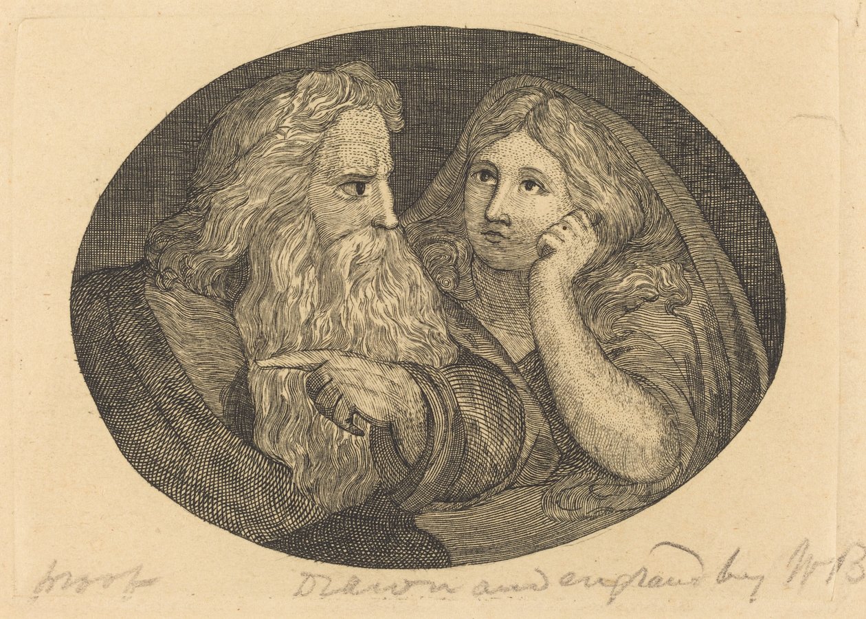 Lear i Cordelia autorstwa Thomas Butts, Jr. after William Blake