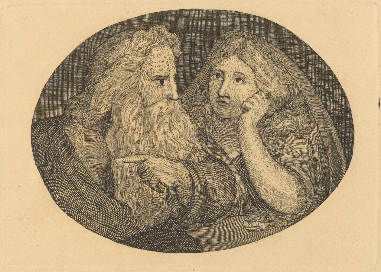 Lear i Cordelia autorstwa Thomas Butts, Jr. after William Blake