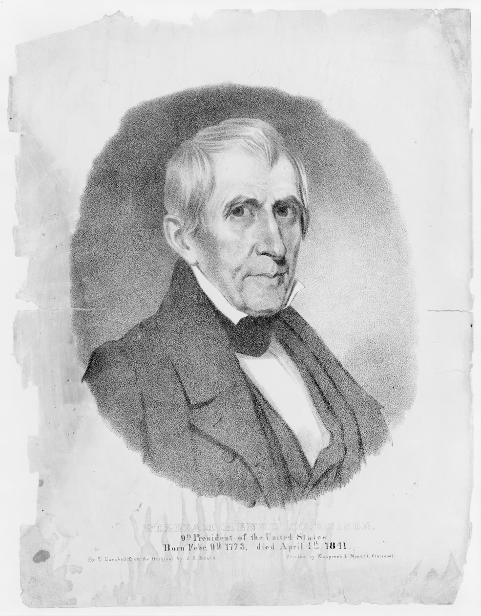 Prezydent USA William Henry Harrison, 1841 autorstwa Thomas Campbell