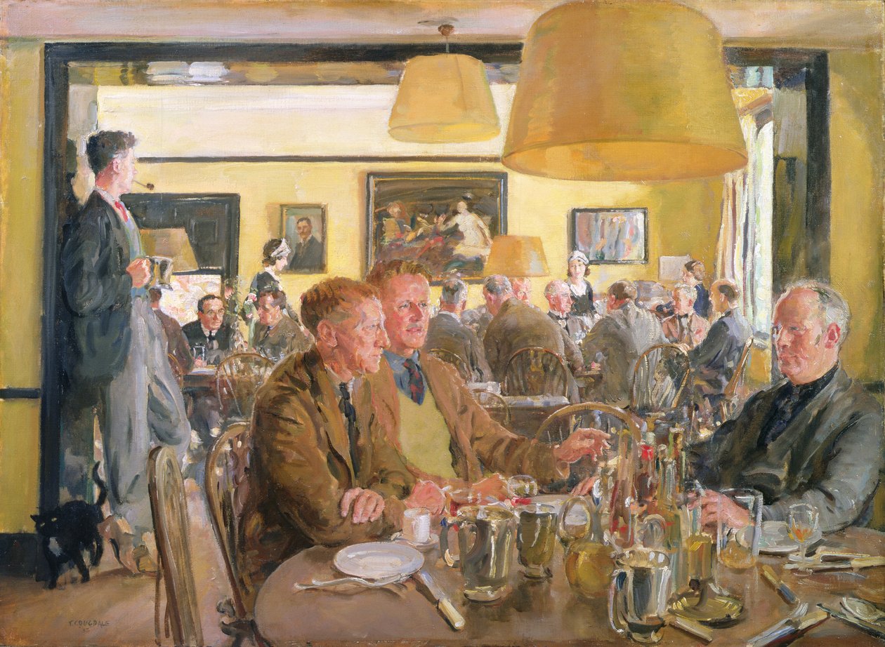 Obiad w Chelsea Arts Club autorstwa Thomas Cantrell Dugdale