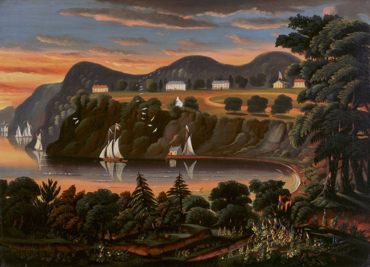Widok na rzekę Hudson w West Point autorstwa Thomas Chambers