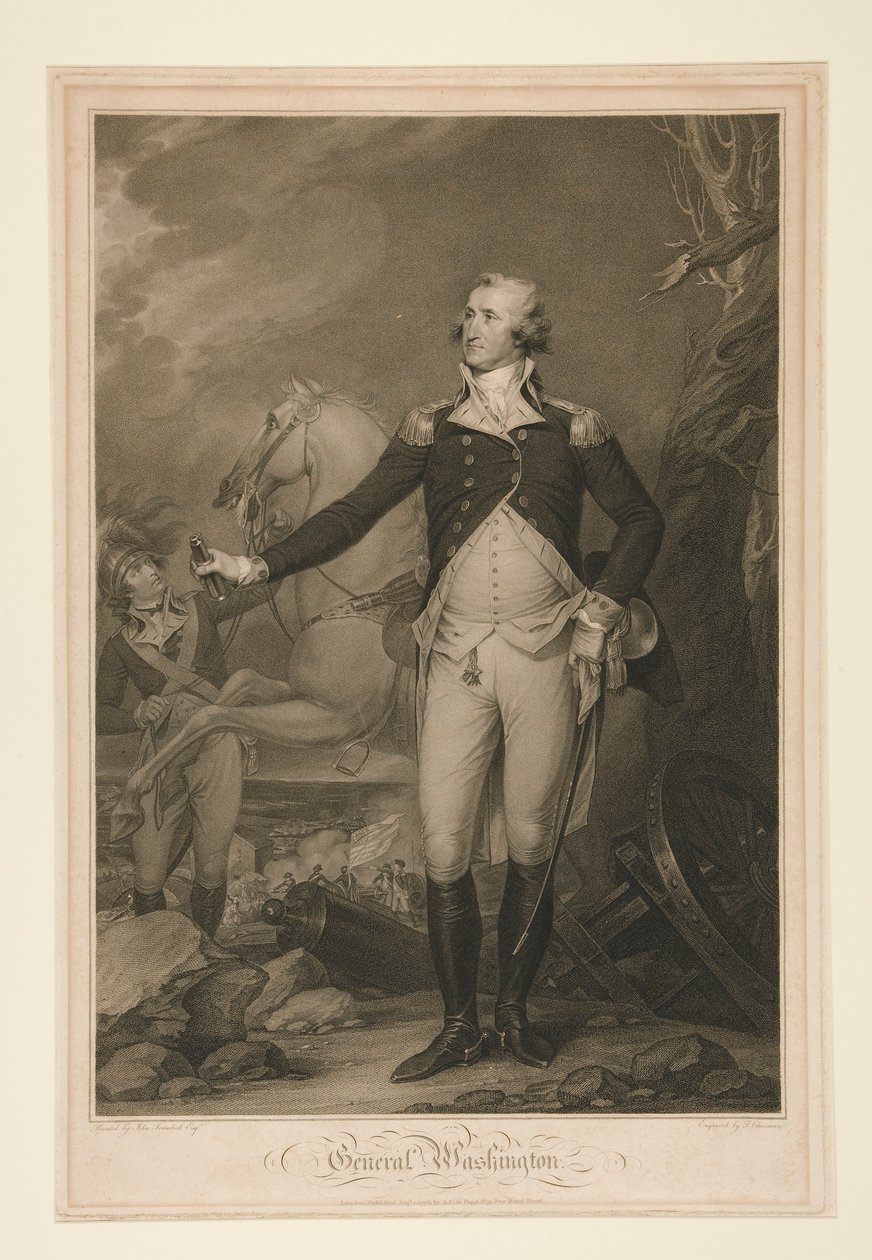 Jerzy Waszyngton w bitwie pod Trenton (1792) autorstwa Thomas Cheesman