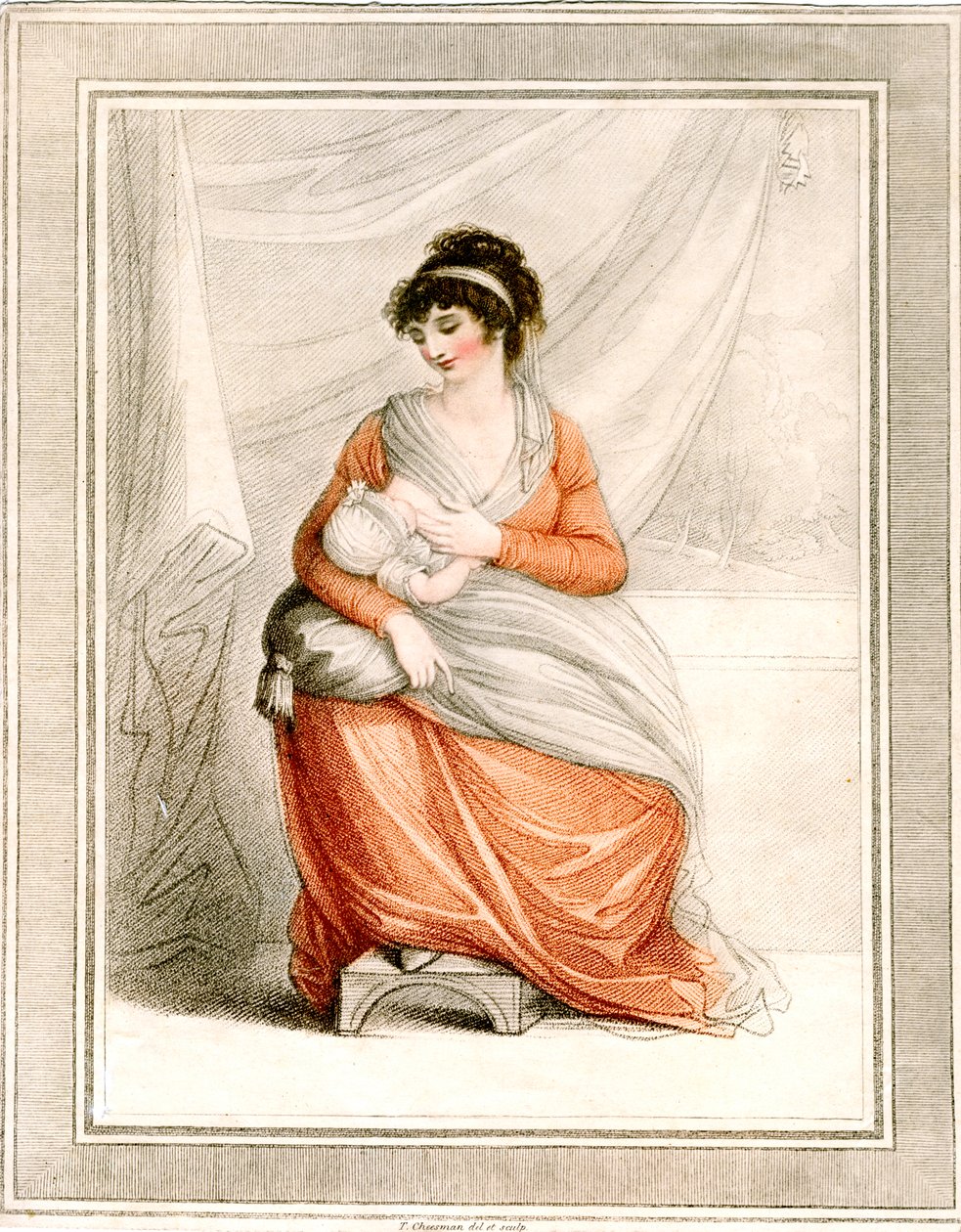 „Kobieta karmiąca piersią”, c1780-1820 autorstwa Thomas Cheesman
