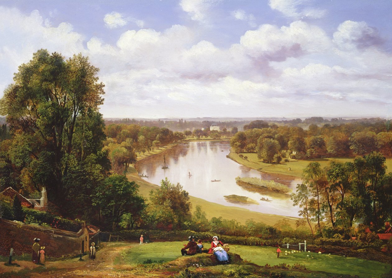 Widok na Tamizę z Richmond Hill autorstwa Thomas Christopher Hofland