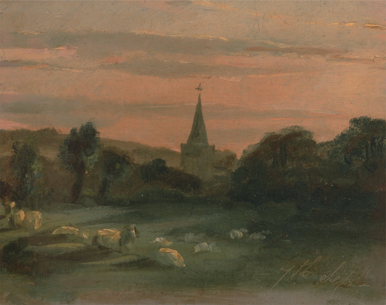 Kościół Stoke Poges autorstwa Thomas Churchyard