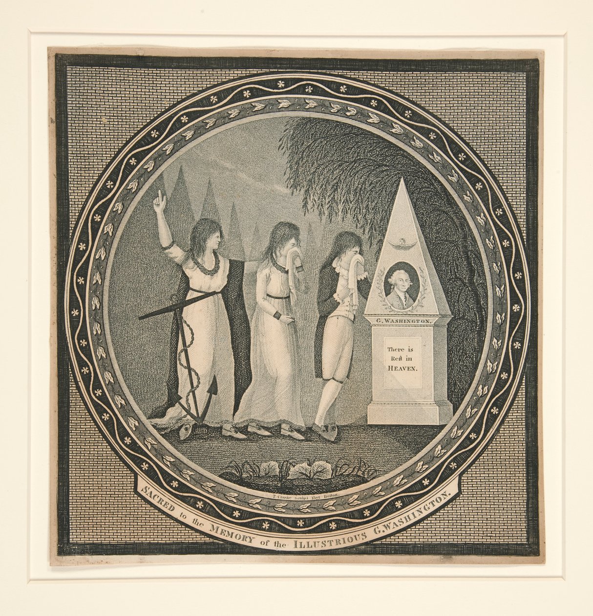 Poświęcony pamięci wybitnego G. Washingtona autorstwa Thomas Clarke