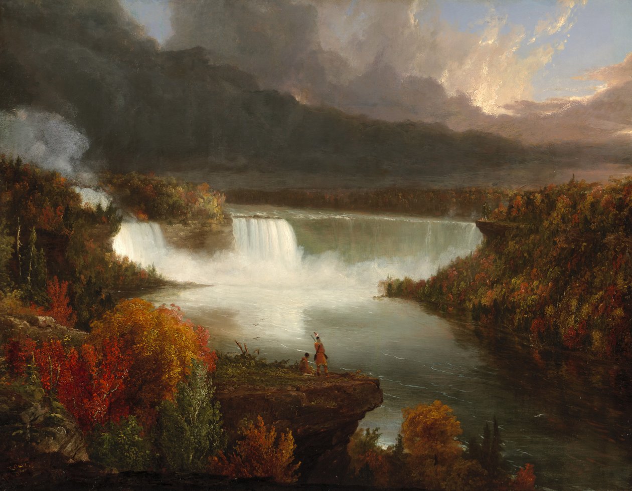 Odległy widok na wodospad Niagara, 1830 autorstwa Thomas Cole