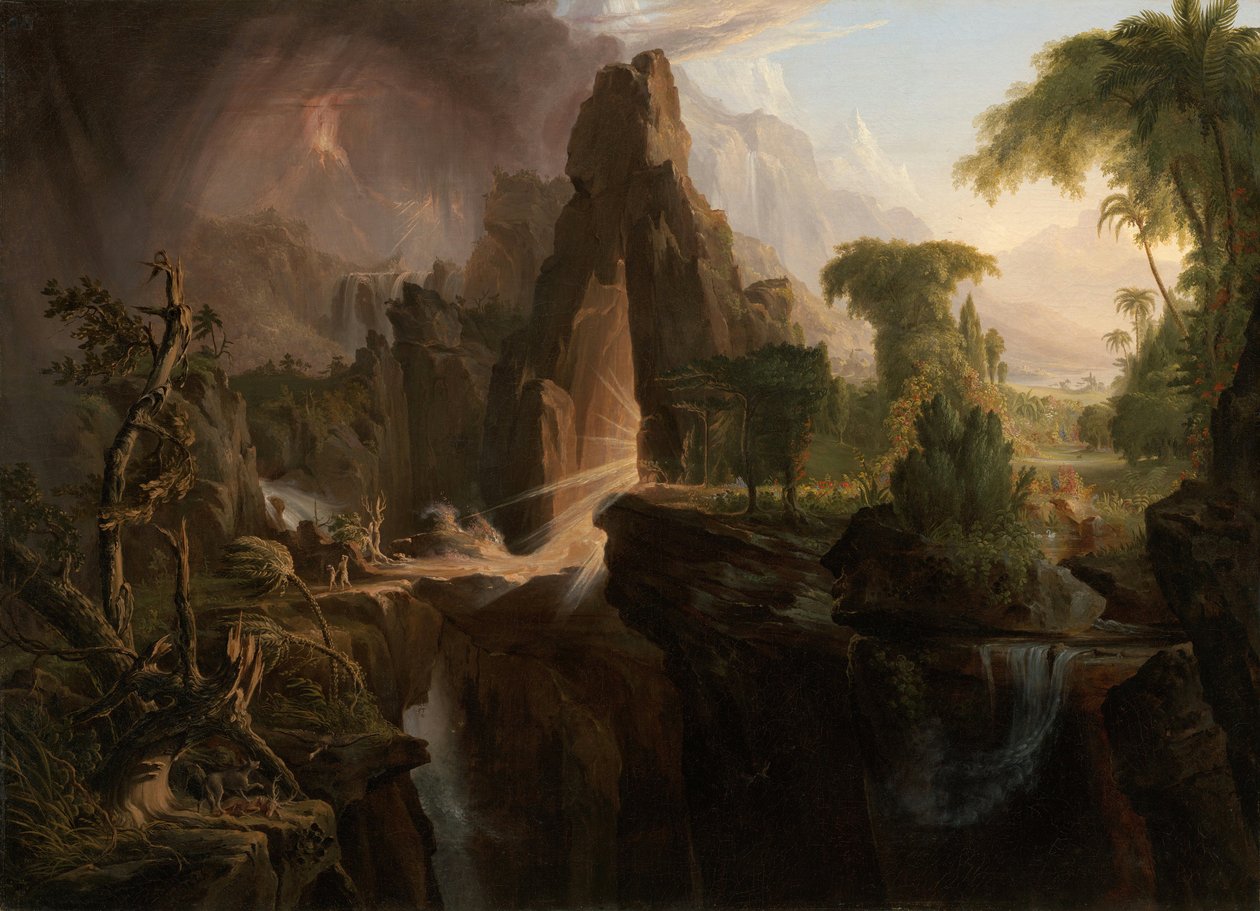Wygnanie z ogrodu Eden autorstwa Thomas Cole