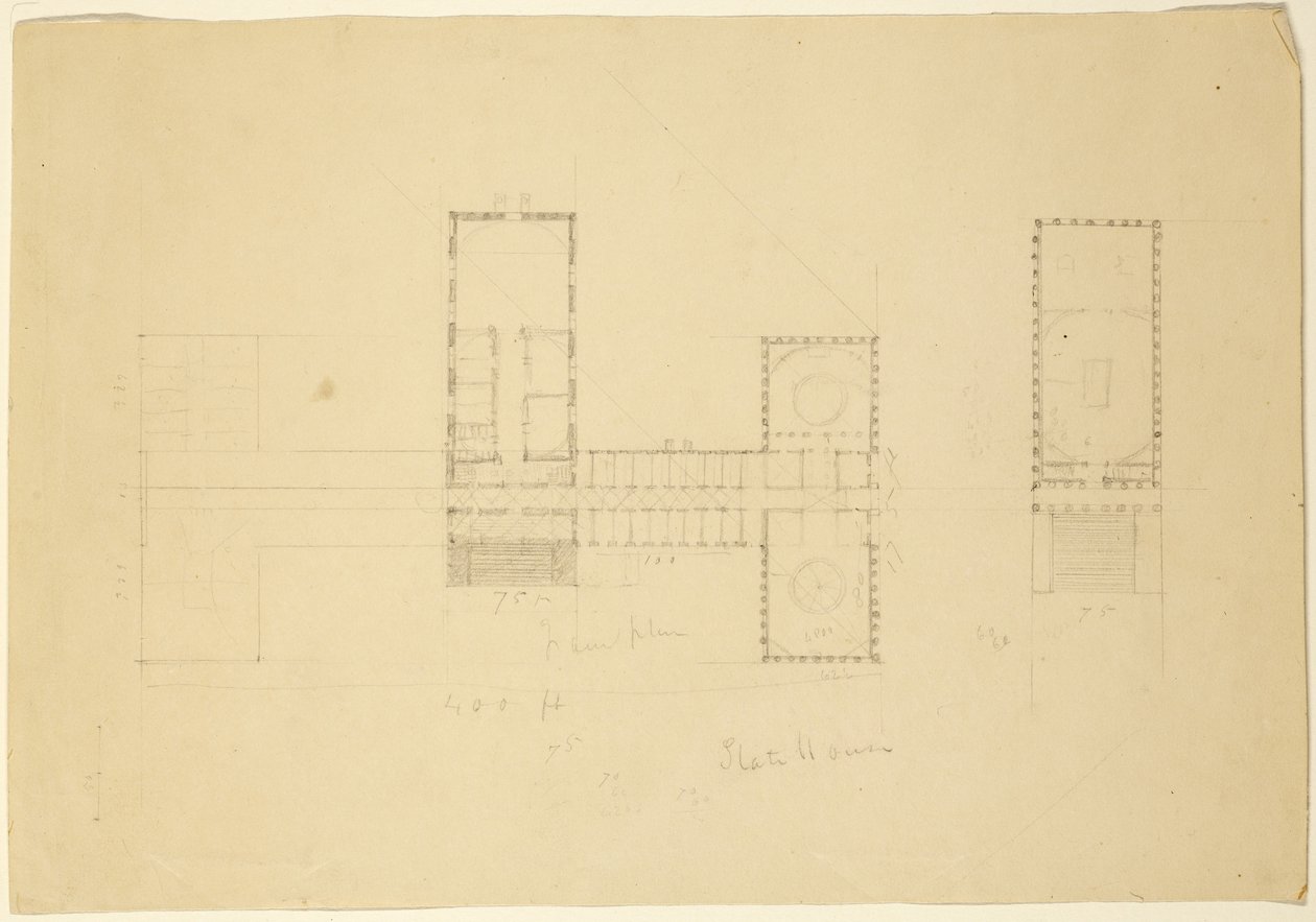 Wielki plan Domu Stanowego w Ohio, ok. 1838 r. autorstwa Thomas Cole