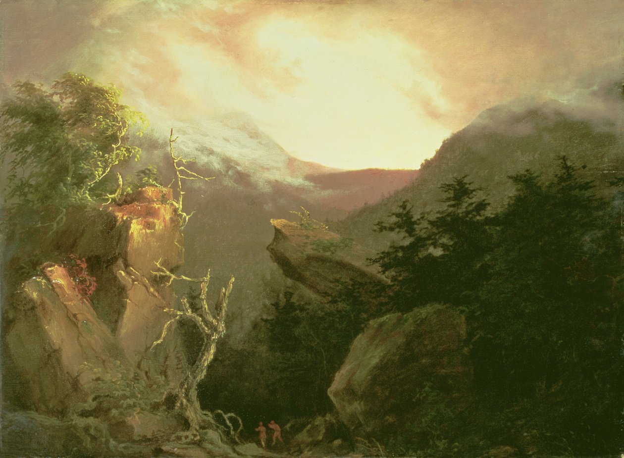 Górski wschód słońca, 1826 autorstwa Thomas Cole